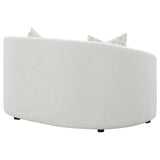 Rainn Boucle Upholstered Sloped Arm Loveseat Latte - 509172