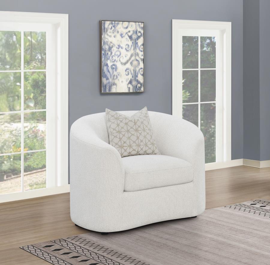 Rainn Boucle Upholstered Sloped Arm Accent Chair Latte - 509173