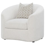 Rainn Boucle Upholstered Sloped Arm Accent Chair Latte - 509173