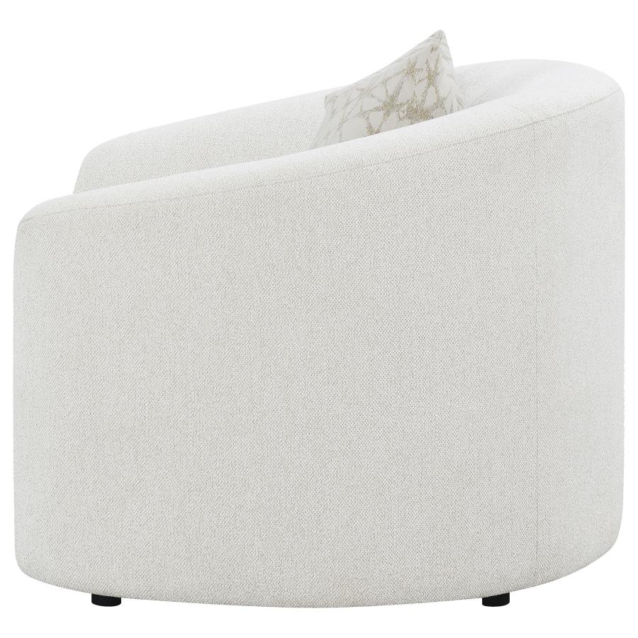 Rainn Boucle Upholstered Sloped Arm Accent Chair Latte - 509173