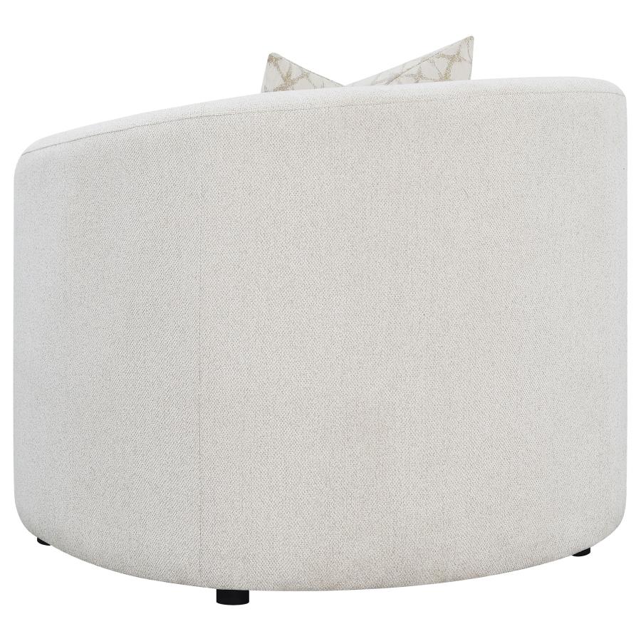 Rainn Boucle Upholstered Sloped Arm Accent Chair Latte - 509173