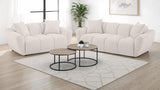 Destino 2-piece Chenille Splayed Arm Sofa Set Greige - 509301-S2