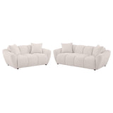 Destino 2-piece Chenille Splayed Arm Sofa Set Greige - 509301-S2