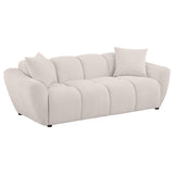 Destino 2-piece Chenille Splayed Arm Sofa Set Greige - 509301-S2