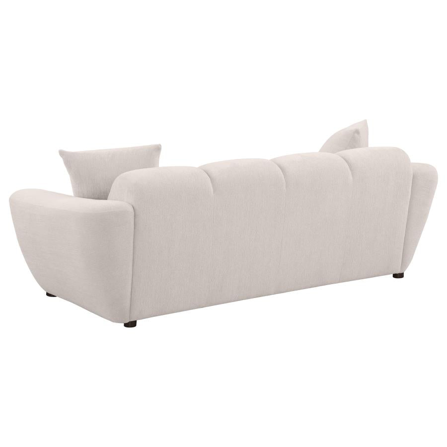 Destino 2-piece Chenille Splayed Arm Sofa Set Greige - 509301-S2