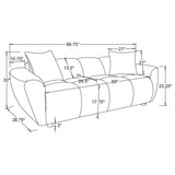 Destino 2-piece Chenille Splayed Arm Sofa Set Greige - 509301-S2