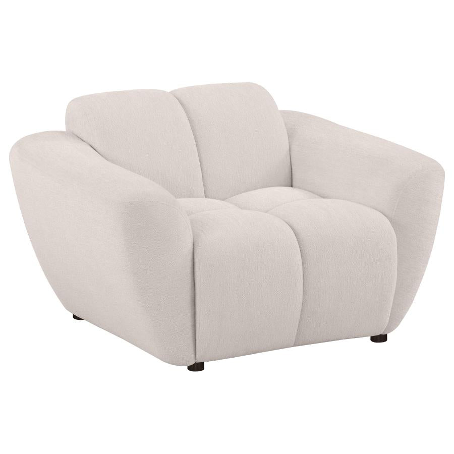 Destino 3-piece Chenille Splayed Arm Sofa Set Greige - 509301-S3