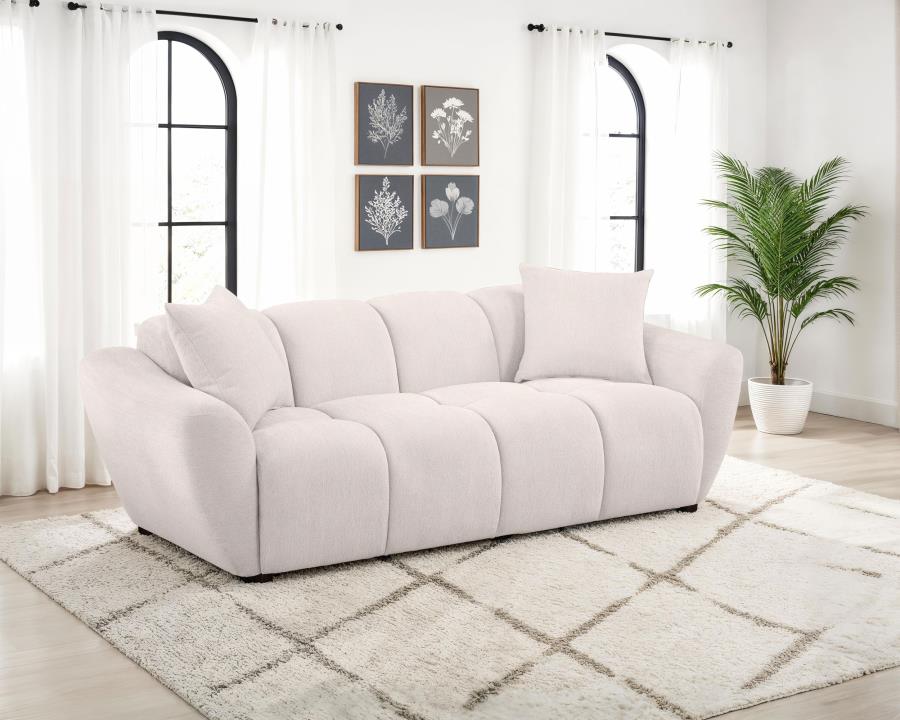 Destino Chenille Upholstered Splayed Arm Sofa Greige - 509301
