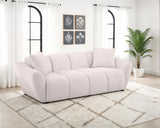 Destino Chenille Upholstered Splayed Arm Sofa Greige - 509301