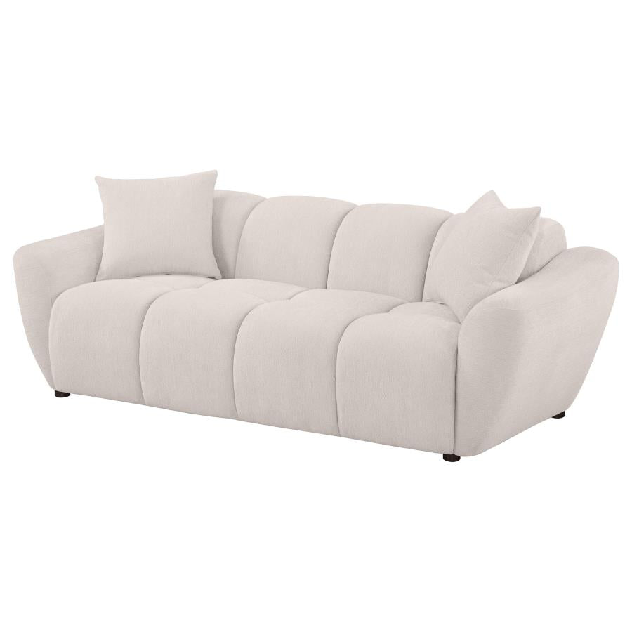 Destino Chenille Upholstered Splayed Arm Sofa Greige - 509301