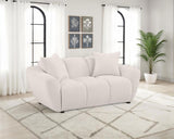 Destino Chenille Upholstered Splayed Arm Loveseat Greige - 509302