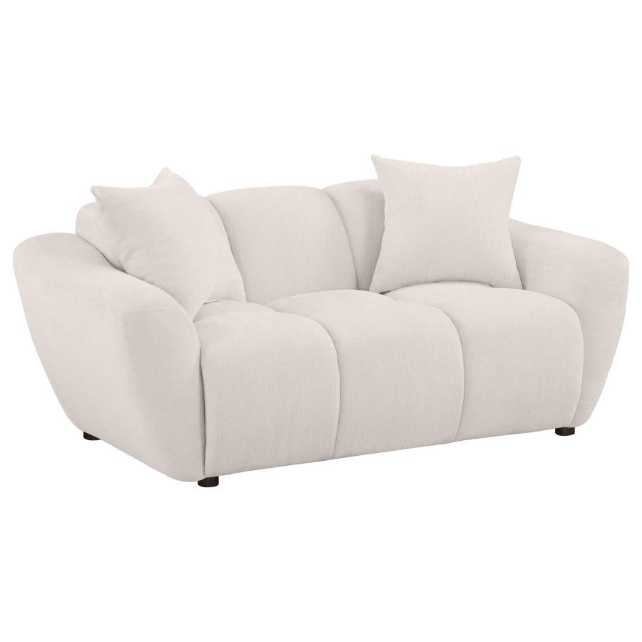 Destino Chenille Upholstered Splayed Arm Loveseat Greige - 509302