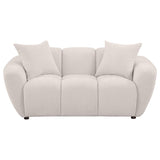 Destino Chenille Upholstered Splayed Arm Loveseat Greige - 509302