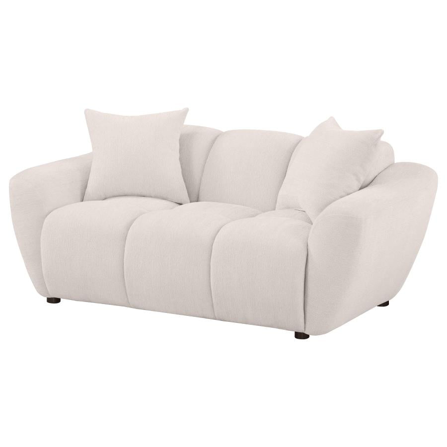 Destino Chenille Upholstered Splayed Arm Loveseat Greige - 509302