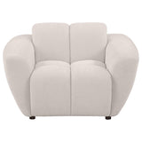 Destino Chenille Upholstered Splayed Arm Accent Chair Greige - 509303