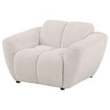 Destino Chenille Upholstered Splayed Arm Accent Chair Greige - 509303