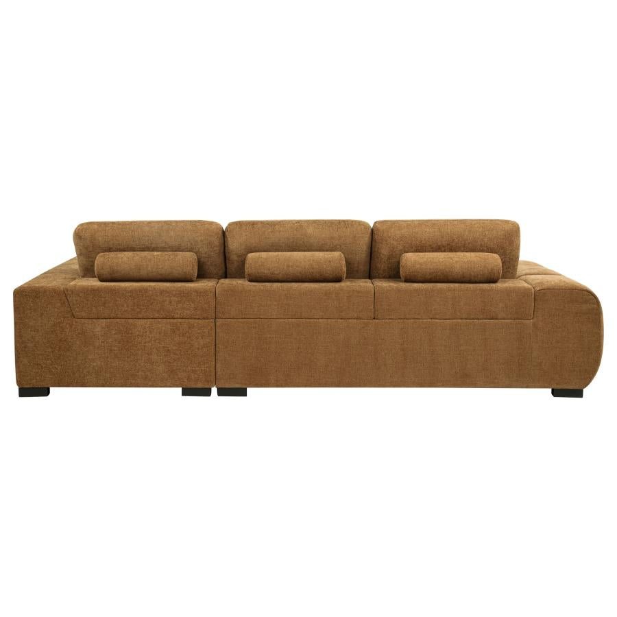 Octavia Upholstered Sectional Chaise Sofa Amber - 509340
