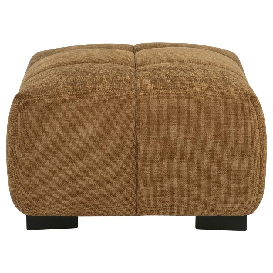 Octavia Upholstered Rectangular Ottoman Amber - 509344