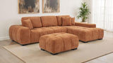 Octavia Upholstered Sectional Chaise Sofa Orange - 509350