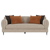 Jade 2-piece Chenille Upholstered Sofa Set Latte - 509411-S2