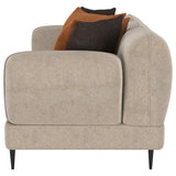Jade Chenille Upholstered Sculpted Track Arm Sofa Latte - 509411
