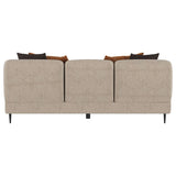 Jade Chenille Upholstered Sculpted Track Arm Sofa Latte - 509411