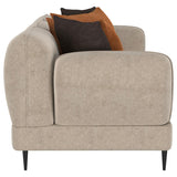 Jade Chenille Upholstered Sculpted Track Arm Sofa Latte - 509411