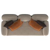 Jade Chenille Upholstered Sculpted Track Arm Sofa Latte - 509411