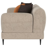 Jade Chenille Upholstered Sculpted Track Arm Loveseat Latte - 509412