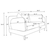 Jade Chenille Upholstered Sculpted Track Arm Loveseat Latte - 509412