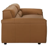Buxton Top Grain Leather Upholstered Sofa Orange - 509501