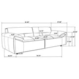 Buxton Top Grain Leather Upholstered Sofa Orange - 509501