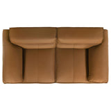 Buxton Top Grain Leather Upholstered Loveseat Orange - 509502