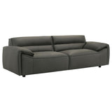 Buxton 2-piece Leather Upholstered Sofa Set Graphite - 509504-S2