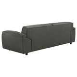 Buxton 2-piece Leather Upholstered Sofa Set Graphite - 509504-S2