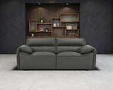 Buxton Top Grain Leather Upholstered Loveseat Graphite - 509505