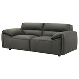 Buxton Top Grain Leather Upholstered Loveseat Graphite - 509505