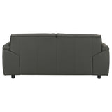 Buxton Top Grain Leather Upholstered Loveseat Graphite - 509505