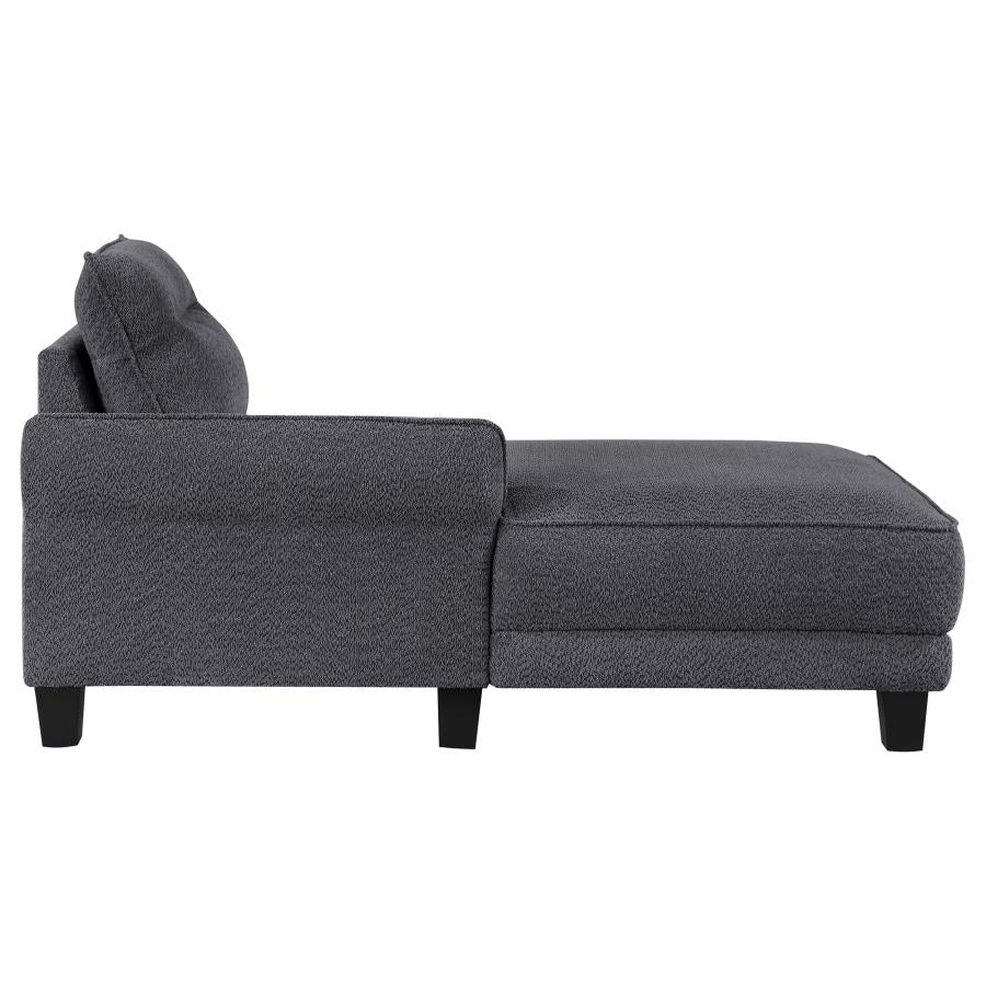 Caspian Upholstered Curved Arm Chaise Sectional Sofa Grey - 509540
