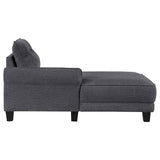 Caspian Upholstered Curved Arm Chaise Sectional Sofa Grey - 509540