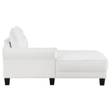 Caspian Upholstered Curved Arm Chaise Sectional Sofa White - 509550