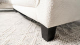 Caspian Upholstered Curved Arm Chaise Sectional Sofa White - 509550