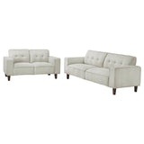 Deerhurst 2-piece Upholstered Track Arm Sofa Set Greige - 509647-S2