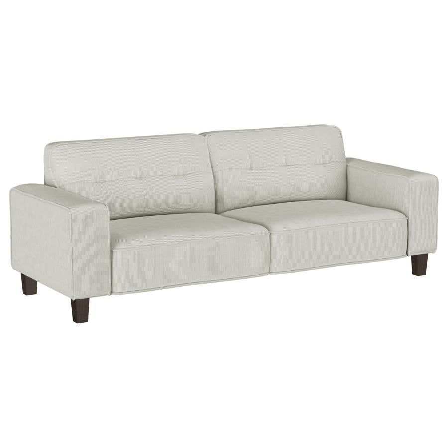 Deerhurst 2-piece Upholstered Track Arm Sofa Set Greige - 509647-S2