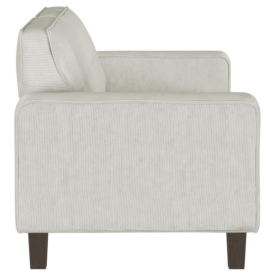 Deerhurst 2-piece Upholstered Track Arm Sofa Set Greige - 509647-S2