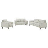 Deerhurst 3-piece Upholstered Track Arm Sofa Set Greige - 509647-S3