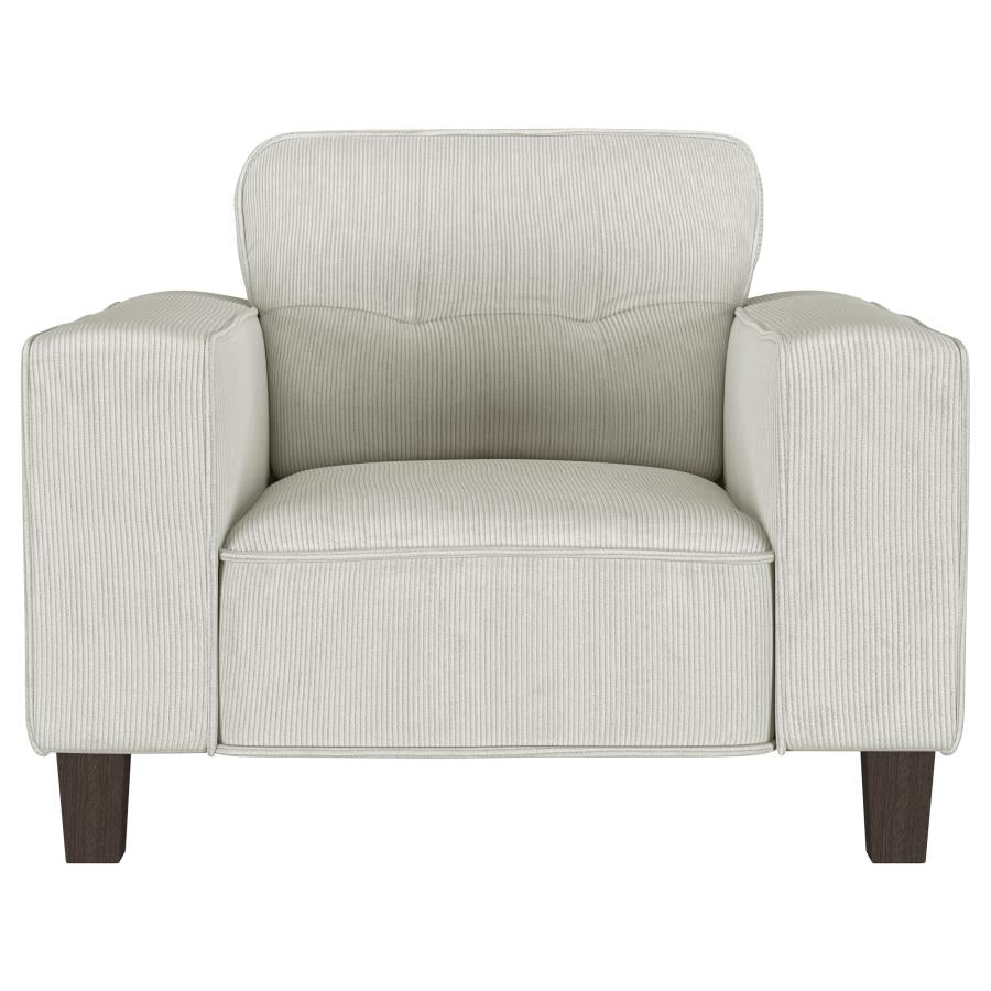 Deerhurst 3-piece Upholstered Track Arm Sofa Set Greige - 509647-S3