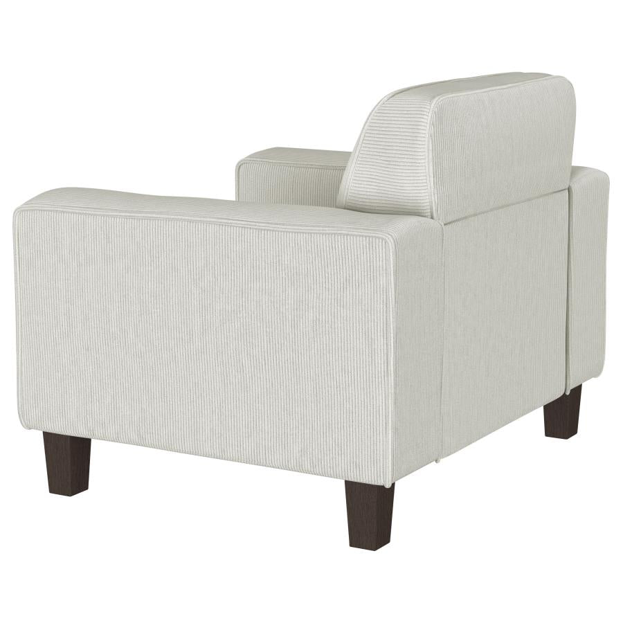 Deerhurst 3-piece Upholstered Track Arm Sofa Set Greige - 509647-S3