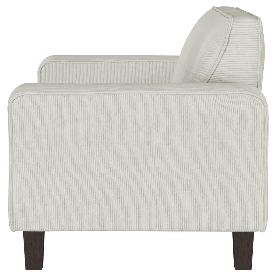 Deerhurst Upholstered Track Arm Tufted Loveseat Greige - 509648