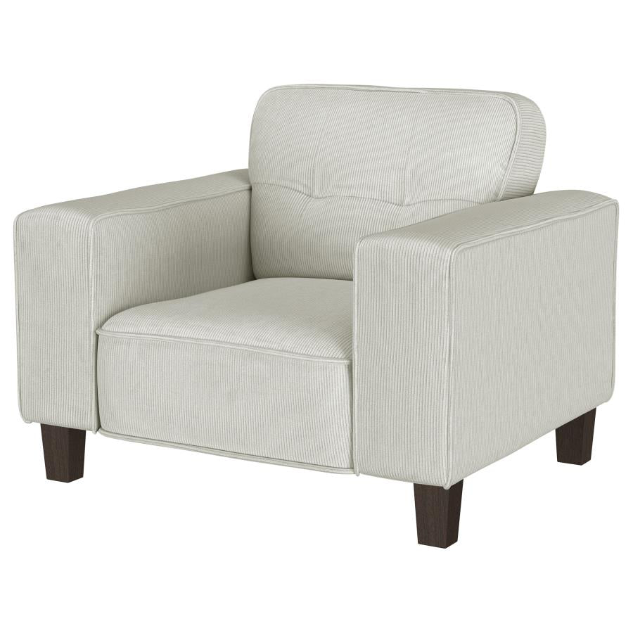 Deerhurst Upholstered Track Arm Tufted Accent Chair Greige - 509649